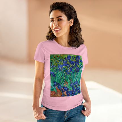 Irises by Van Gogh Women's Midweight Cotton Tee