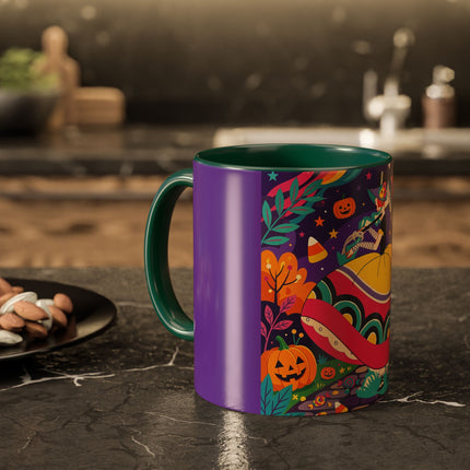🌙🎃 The Lady Of Moonbeam Hollow Colorful Mug – Whimsical Halloween Charm