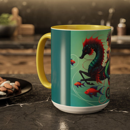 Mermaid & Sea Dragon Mug – Ocean Guardian & Mythic Beauty