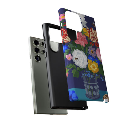Midnight Floral Bouquet Phone Case – Vibrant Blooms & Enchanted Garden