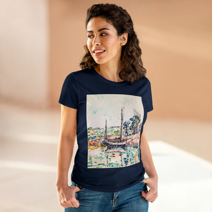 Concarneau by Paul Signac Women's Midweight Cotton Tee
