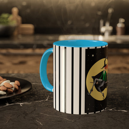 A Witch’s Moonlit Flight Colorful Mugs, 11oz