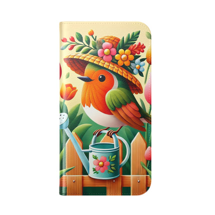 🌷🐦 The Little Garden Tender Flip Case – Sunshine, Care & Storybook Charm