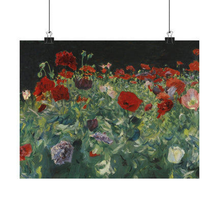 Poppies (A Study of Poppies for Carnation, Lily, Lily, Rose) by John Singer Sargent Matte Horizontal Posters
