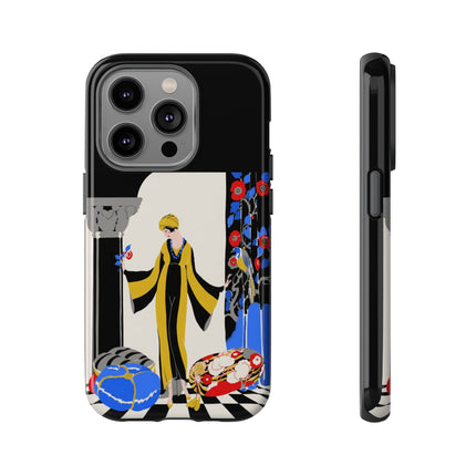Art Deco Flapper in Yellow Robe Phone Case – Elegant Glamour & Exotic Charm