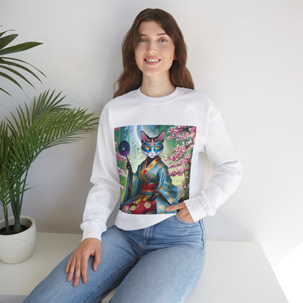 Cyberpunk Geisha Unisex Heavy Blend™ Crewneck Sweatshirt