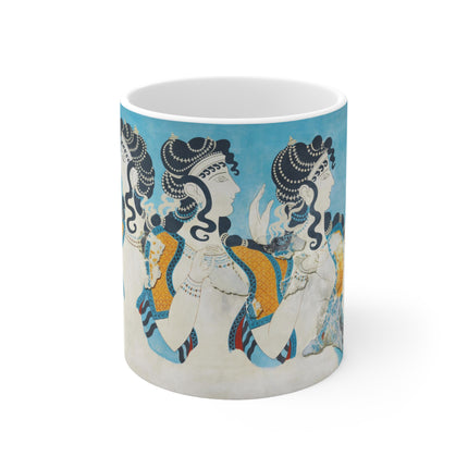 Reproduction of Ladies in Blue by Emile Gilliéron Ceramic Mug 11oz