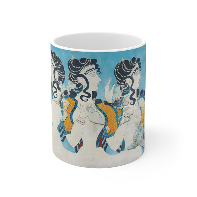 Reproduction of Ladies in Blue by Emile Gilliéron Ceramic Mug 11oz