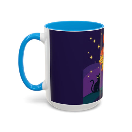 🎃🕯️ Moonlit Pumpkin Masquerade Colorful Mug – Whimsical Halloween Charm