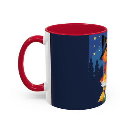 🎃🐈‍⬛ The Little Pumpkin Witch And Her Black Cat Colorful Mug – Whimsical Halloween Charm