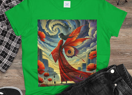 The Poppy Fairy in the Wind Cotton Tee