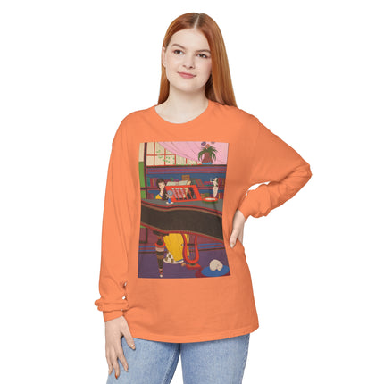 La Musique by Charles Martin Garment-dyed Long Sleeve T-Shirt