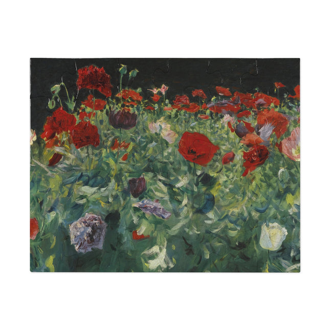 Poppies (A Study of Poppies for Carnation, Lily, Lily, Rose) by John Singer Sargent Puzzle (30, 110, 252, 500-Piece)