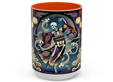 Skeleton Kabuki Performer Colorful Mugs (11oz, 15oz)