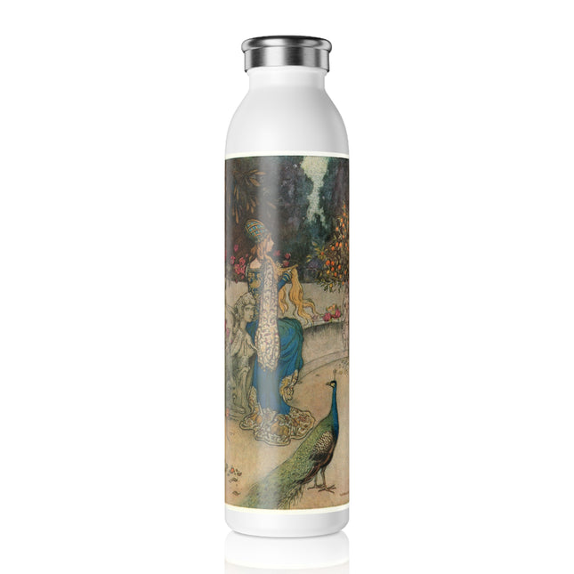 Preziosa in the Garden by Warwick Goble Slim Water Bottle