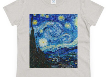 The Starry Night by Vincent Van Gogh Women's Midweight Cotton Tee