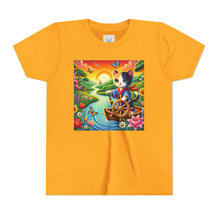 Sailor Kitten’s River Adventure Youth Short Sleeve Tee