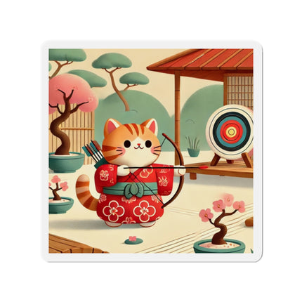 Archer Kitten in the Zen Garden Die-Cut Magnets (5 Sizes)
