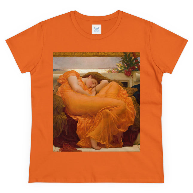 Flaming June by Frederic Leighton Women's Midweight Cotton Tee