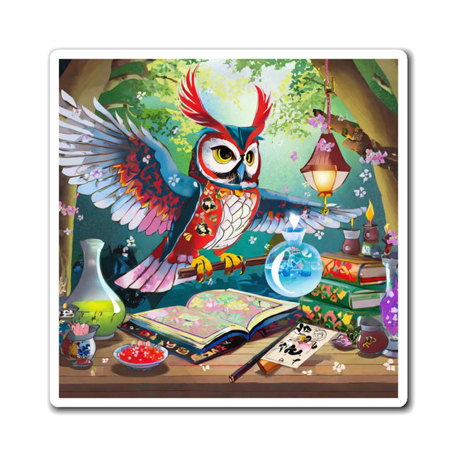 Owl's Magical Workshop Magnet (3 Sizes)
