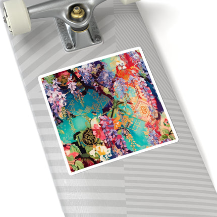 Golden Wisteria Symphony Kiss-Cut Stickers (4 Sizes)