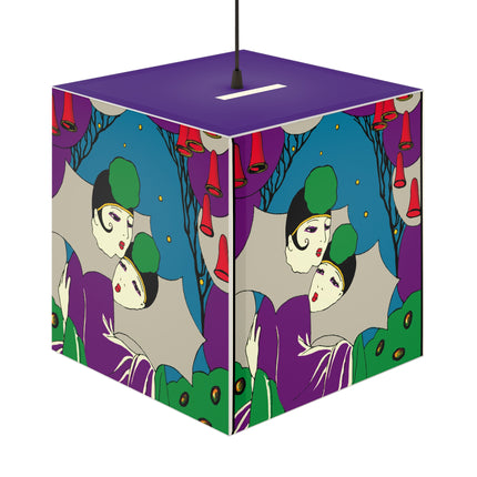 Two Pierrots Light Cube Lamp