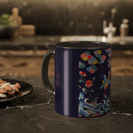 Rank Badge with Mandarin Duck Colorful Mugs, 11oz