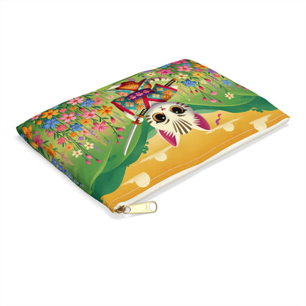 Samurai Kitten Accessory Pouch – Discipline, Grace & Playful Courage