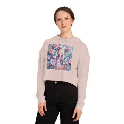 Aster Fairy Women’s Cropped Hooded Sweatshirt
