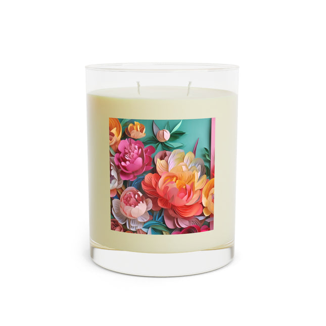 Peonies in Full Bloom Scented Candle - Full Glass, 11oz - The White Tea & Fig, The Lavender & Sage, and The Ocean Mist & Moss