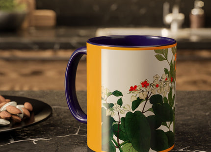 Clerodendrum & Rudbeckia Flower by Tanigami Kônan Colorful Mugs (11oz, 15oz)