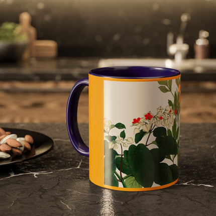 Clerodendrum & Rudbeckia Flower by Tanigami Kônan Colorful Mugs (11oz, 15oz)