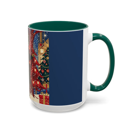 🎩🎄 Christmas Eve Promenade Colorful Mug – Art Deco Holiday Elegance