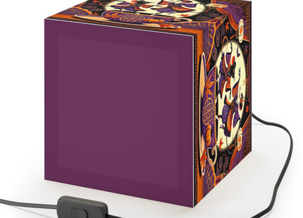 Theatrical Halloween Kabuki Mice on Teacup Light Cube Lamp