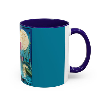 Ethereal Moonlit Lake Colorful Mugs (11oz, 15oz)