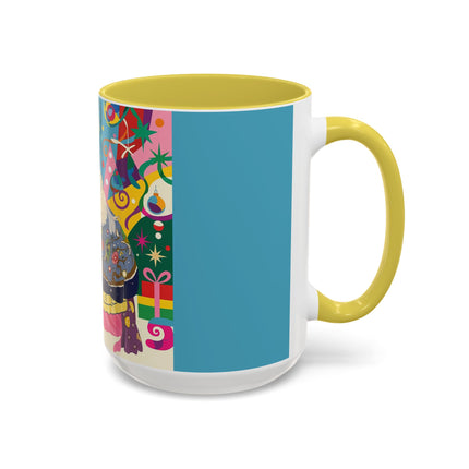 🎀✨ The Christmas Court Of Joy Colorful Mug – Art Deco Holiday Fantasy