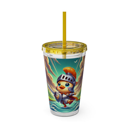 Valiant Duck Sunsplash Tumbler with Straw, 16oz