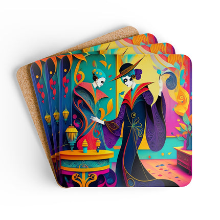 Phantoms of Elegance Corkwood Coaster Set