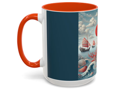 Ladies by the Quiet Sea Colorful Mugs (11oz, 15oz)