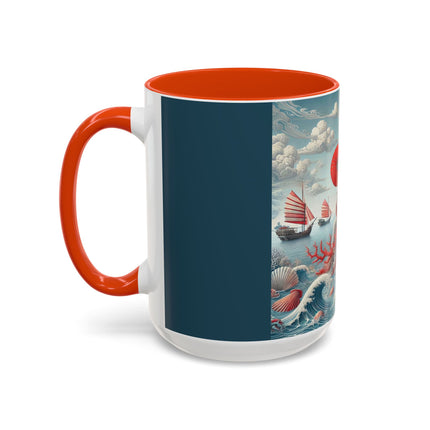 Ladies by the Quiet Sea Colorful Mugs (11oz, 15oz)