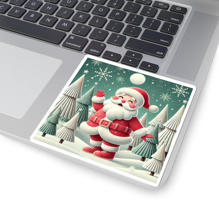 Santa's Joyful Night Kiss-Cut Stickers (4 Sizes)