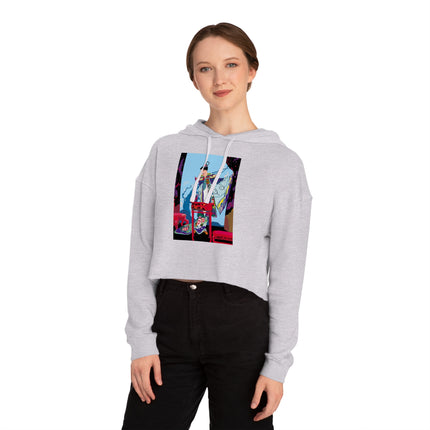 A Visual Journey by Umberto Brunelleschi Women’s Cropped Hooded Sweatshirt