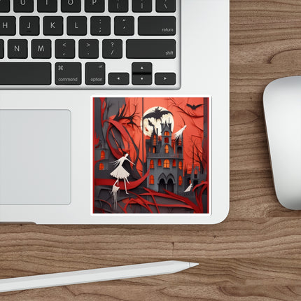 Halloween Night Scene Die-Cut Stickers (5 Sizes)
