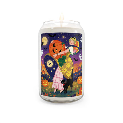 🎃🐈‍⬛ The Pumpkin Moon Embrace Scented Soy Candle – Whimsical Halloween Charm