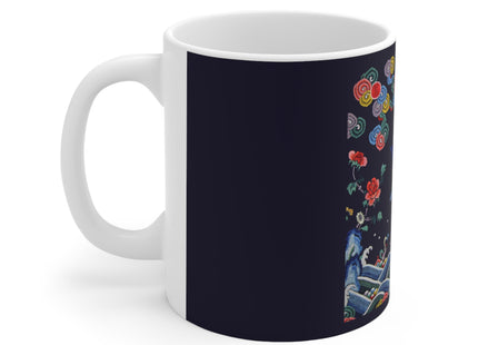 Rank Badge with Mandarin Duck Ceramic Mug 11oz