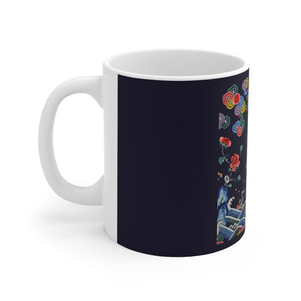 Rank Badge with Mandarin Duck Ceramic Mug 11oz