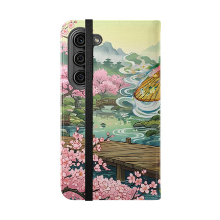 🌸🐱 Kimono Kitties Flip Case – Whimsical Elegance & Storybook Charm
