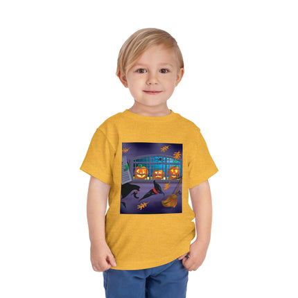 Whimsical Halloween Mischief Toddler Short Sleeve Tee