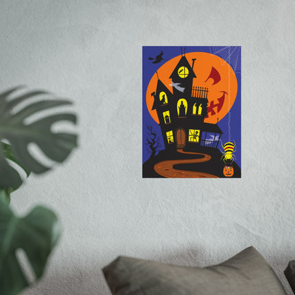 Halloween Night at the Haunted House Fine Art Posters