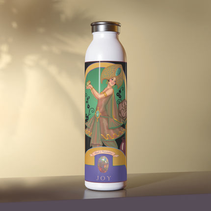October & Opal, Tourmaline (from the Gem Series) by Sofia Chiostri Slim Water Bottle